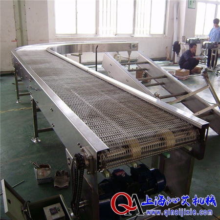 金屬網(wǎng)帶轉(zhuǎn)彎輸送機 金屬網(wǎng)帶轉(zhuǎn)彎輸送機